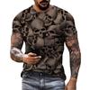 New Handprint 3D Printed Pattern Abstract Personalized Street Men's Casual Loose T-shirt