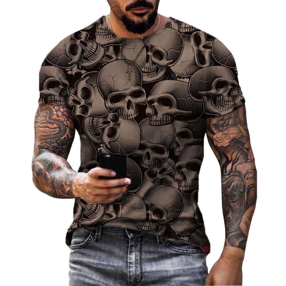 New Handprint 3D Printed Pattern Abstract Personalized Street Men's Casual Loose T-shirt