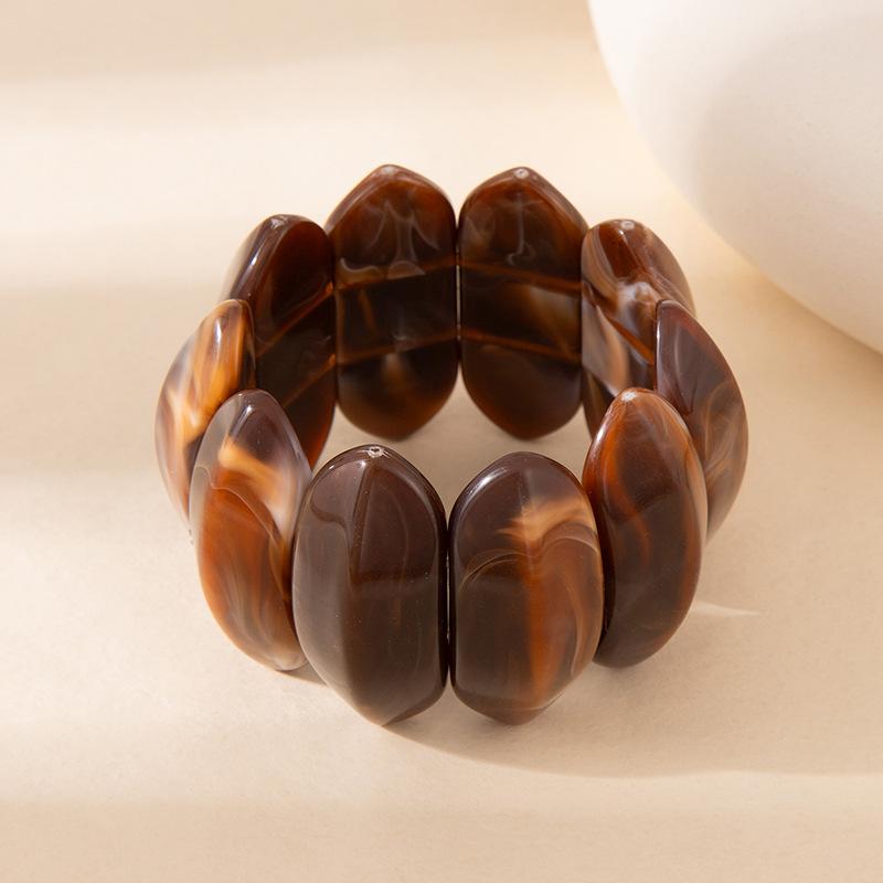 Personalizovaný Spojovaný Elastický Korálkový Náramek Niche Barva Rozmazaný Akrylový Náramek Větrný Náramek