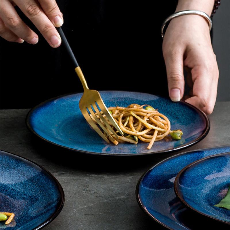 Creative Japanese Kiln Ceramic Star Plate Internet Celebrity Plate Hotel Household Dish Personalized Tableware