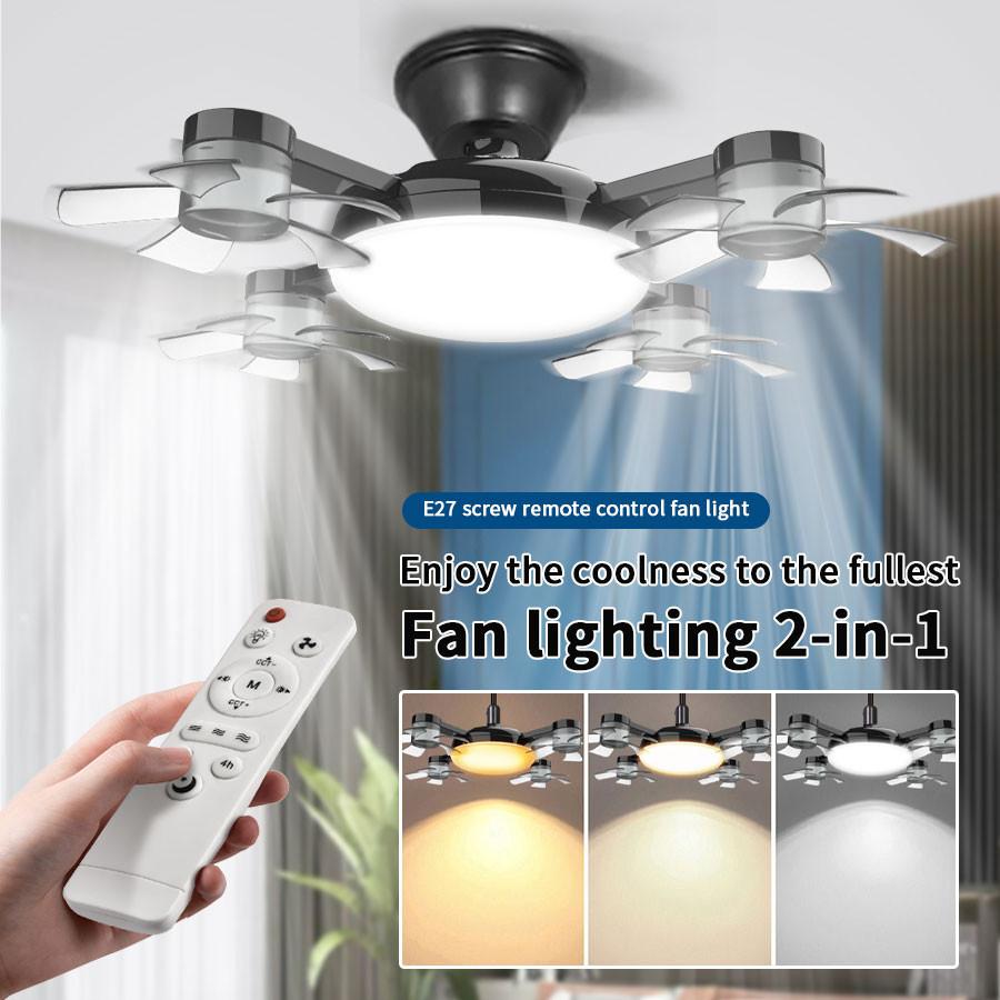 2-in-1 60W E27 Drone Design Ceiling Fan Light AC85-265V Home Restaurant Lighting LED Chandelier Fan Fan Lamp
