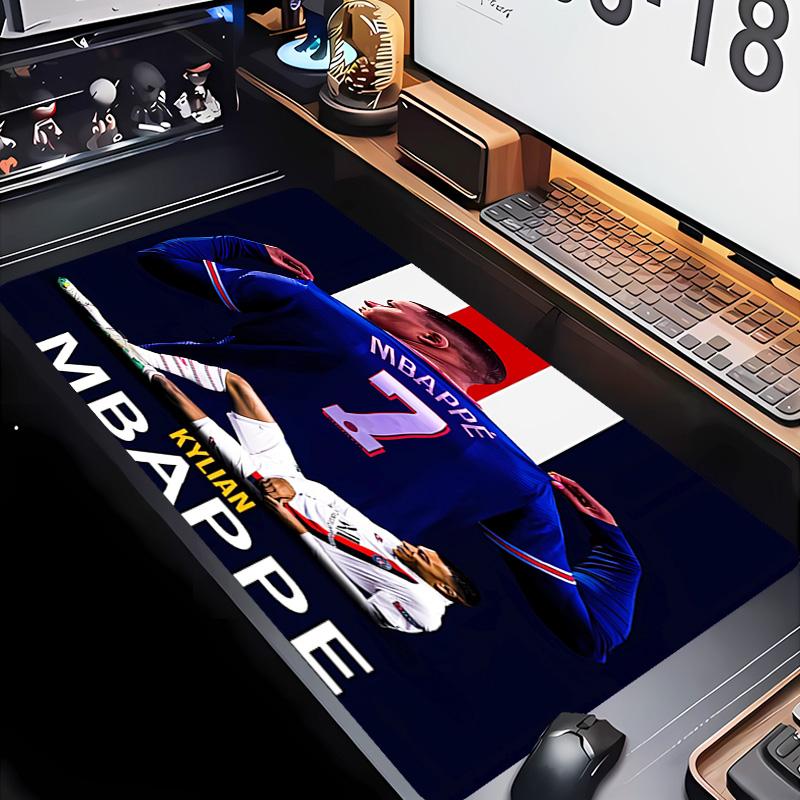 Kylian Mbappé Theme Premium Non-slip Mouse Pad with Stitched Edges,Durable Rubber Material,for Desktop & Gaming Great Gifts