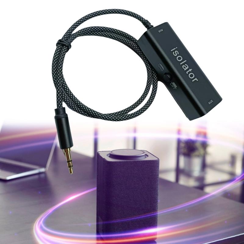 3.5mm Sound Cable Anti Interferences Ground Looping Noise Filter Isolator Eliminate Cancelling for Home Stereo Car Sound