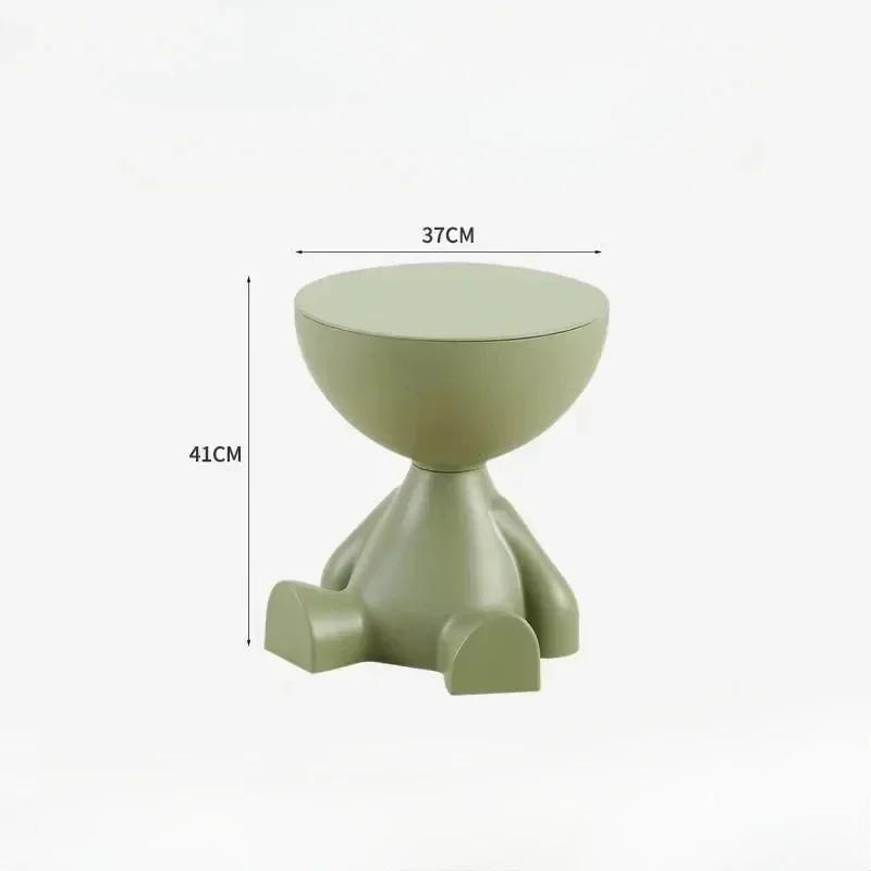 Cream Coffee Table Sofa Bed Side Table Modern Simple Home Accessories Living Room Decor Creative Flat Head Plastic Round Tables