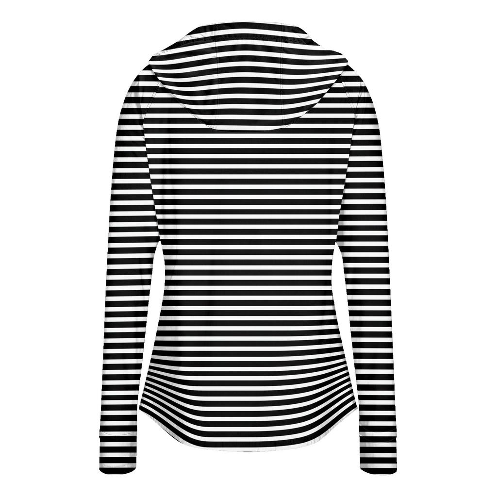 Women's Fashion Zip Up Hoodie Lightweight Long Sleeve Hooded Jacket with Pockets and Printed Design for Sun Protection