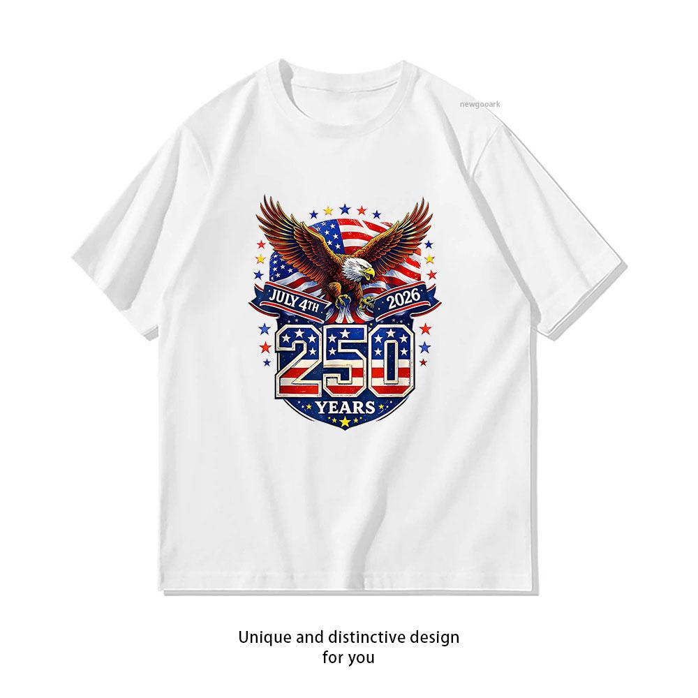 250 Years American 250Th 17762026 4Th of July Classic TShirt Women Unisex Casual Cotton Graphic T Shirts Creative Camisetas S