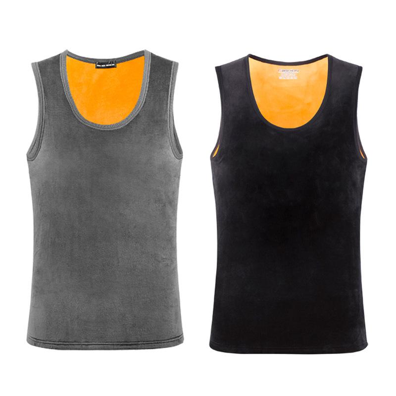 Men's Winter Fleece-Lined Vest & Base Layer Set