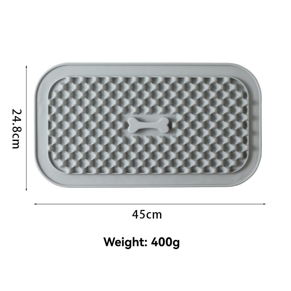 Silicone Dog Slow Feeder Mat, Anti-slip Lick Pad, Prevent Choking & Overeating for Dogs Cats