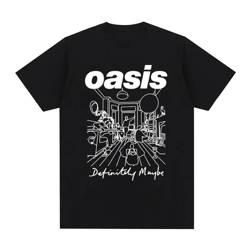 

Летняя Мода Мужчины Женщины Футболка Oasis Рок-группа Ретро Хлопок Повседневная Свободная Высококачественная Круглый вырез Короткий рукав Футболка 4XL