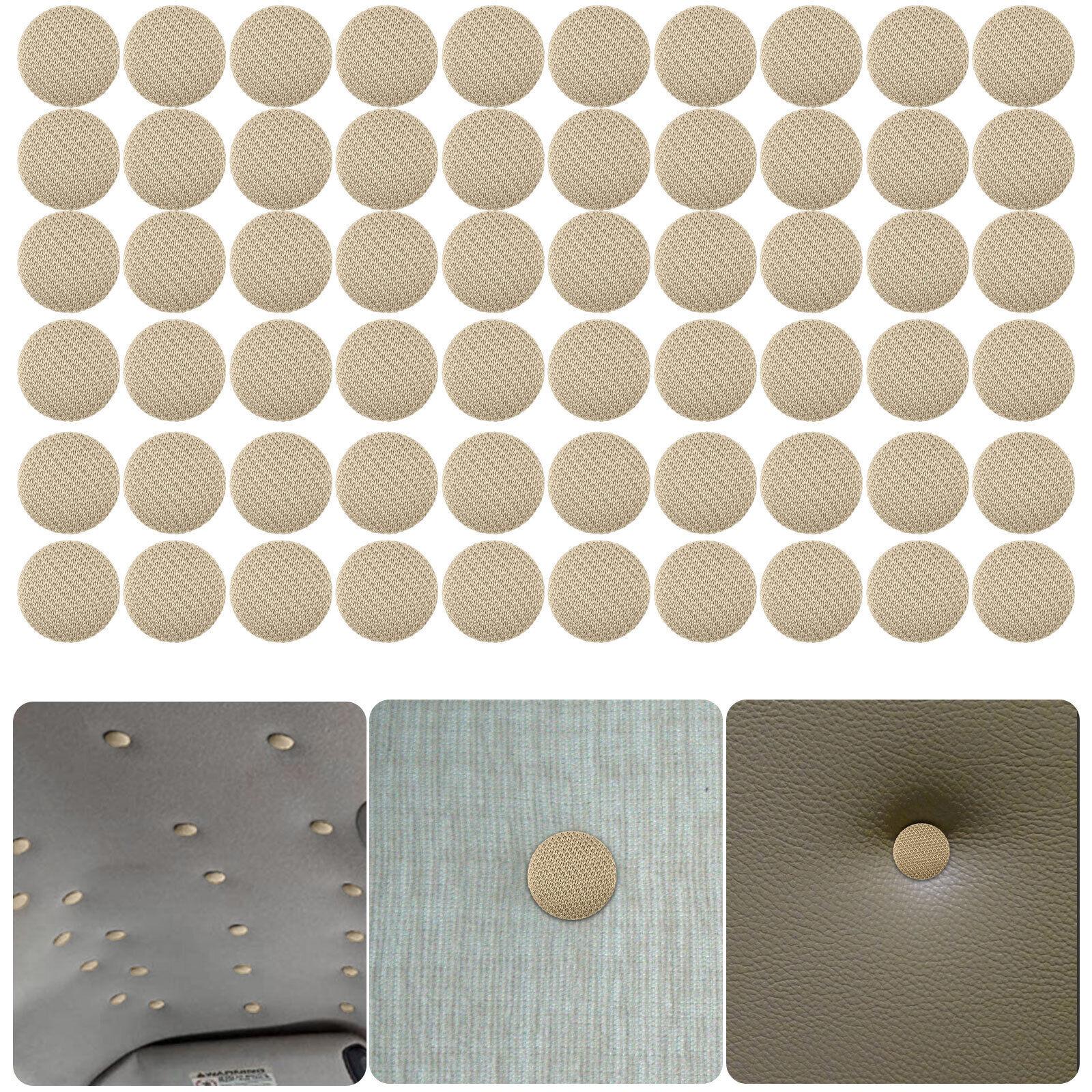 

Car Interior Trim Clips 60PCS Set Beige Fabric Coated Metal Roof Headliner Retainer Rivets Anti-Rust OEM Style Install with Tool United States