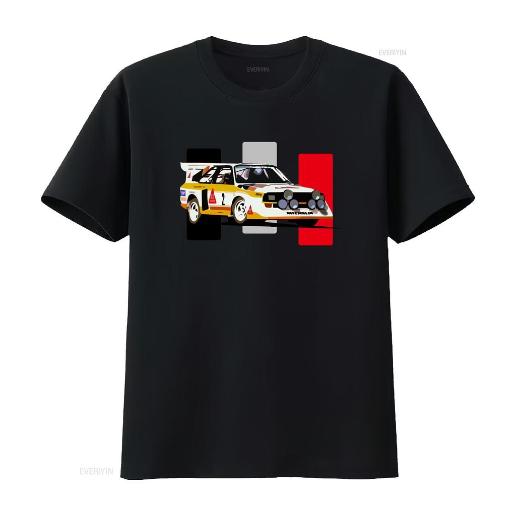 Klassisches Sport quattro S1 E2 Rallye Rennwagen Design T-Shirt für Motorsport-Enthusiasten vintage gewaschen stilvoll