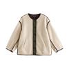 Chuyu Damen Color-Block Wildlederimitat Steppjacke
