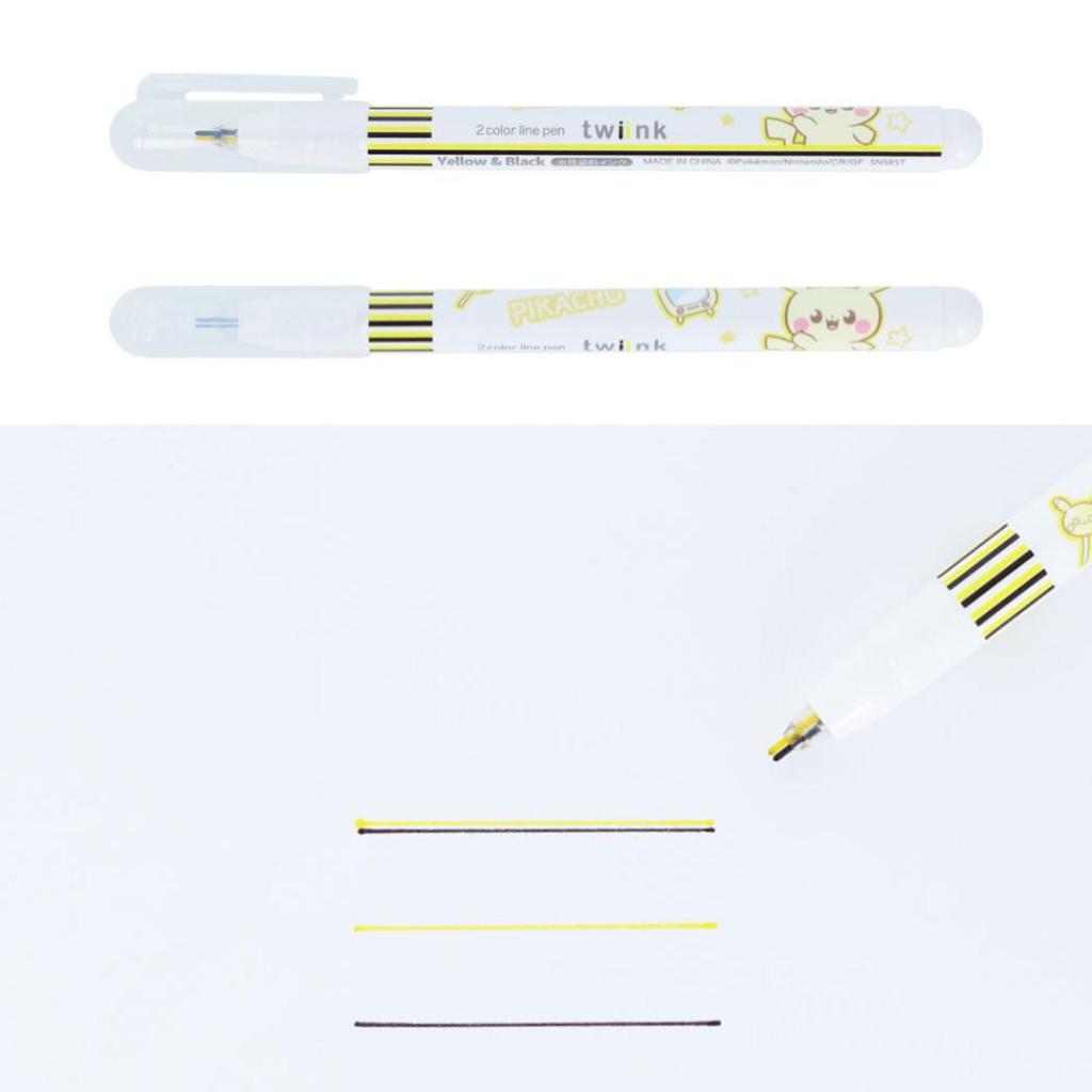 Pocket Monster Color Pen 2-color Line twiink 6-piece Set Poke Peace School Year Pokemon Sun-Star Bungu Semester Preparation Stationery Pens Character