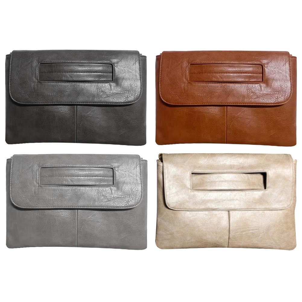 

Женская дорожная сумка, однотонная винтажная сумка-клатч из искусственной кожи большой емкости чёрный