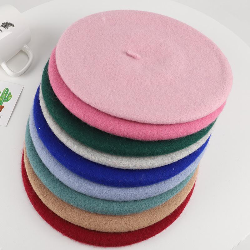 Wool Baby Girl Hat Winter Autumn Kids Beret Hat for Girls Accessories Fashion Baby Cap Infant Stuff 1-4Y