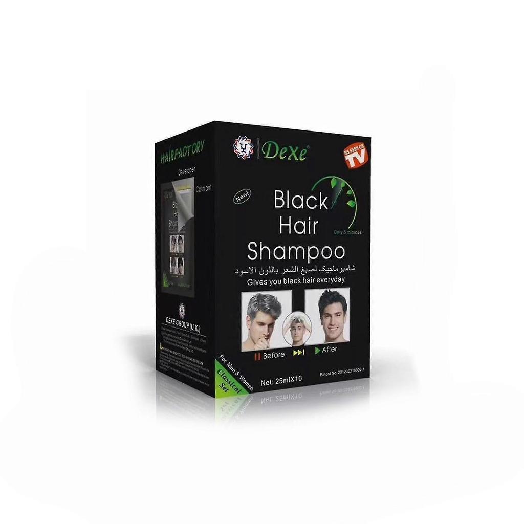 20pcs Dexe Black Hair Shampoo 5 Minutes Instant Dye Hair Darkening Long Lasting Black Shamp