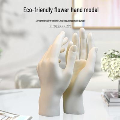 Black and White Female Short Right Hand Model for Jewelry Display