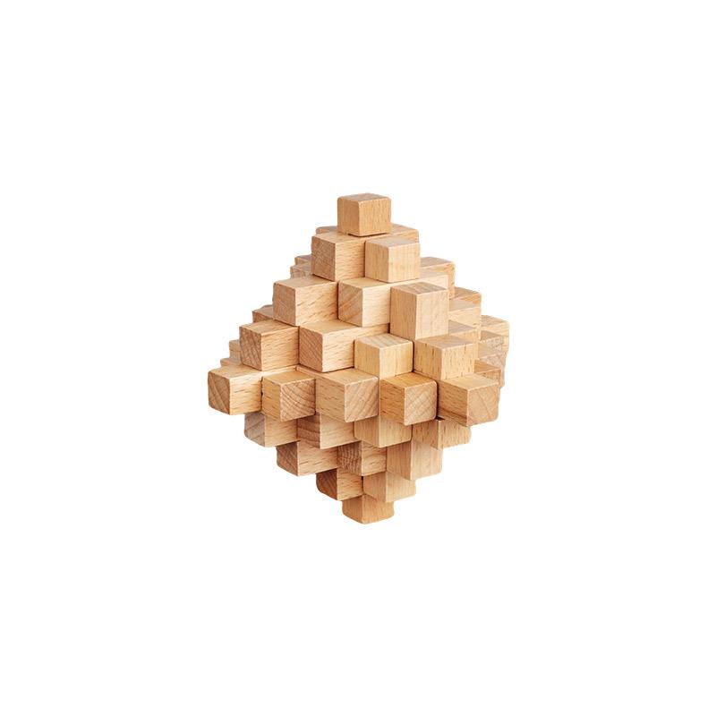 Large Pineapple Kongming Lock Beech Wood Brain Teaser Toy for Children