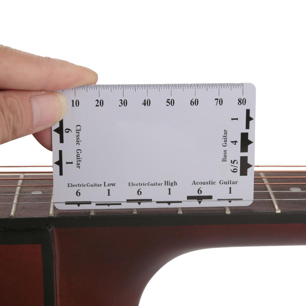 2Pcs String Action Gauge Ruler Measuring Tools for Guitar Bass Instrument Accessories