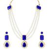 Gold Plated Kundan Long Necklace Earring Indian Traditional Jewellery Set for Women & Girls