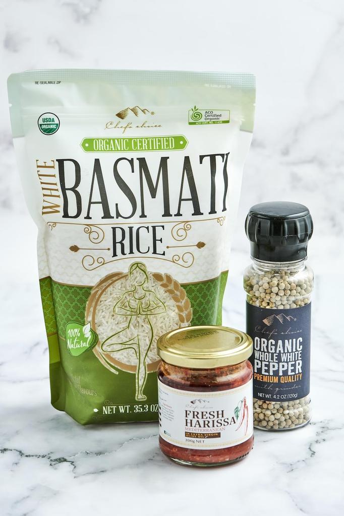 Chef's Choice Organic Basmati Rice 1kg Kosher Vegan BRC Certified