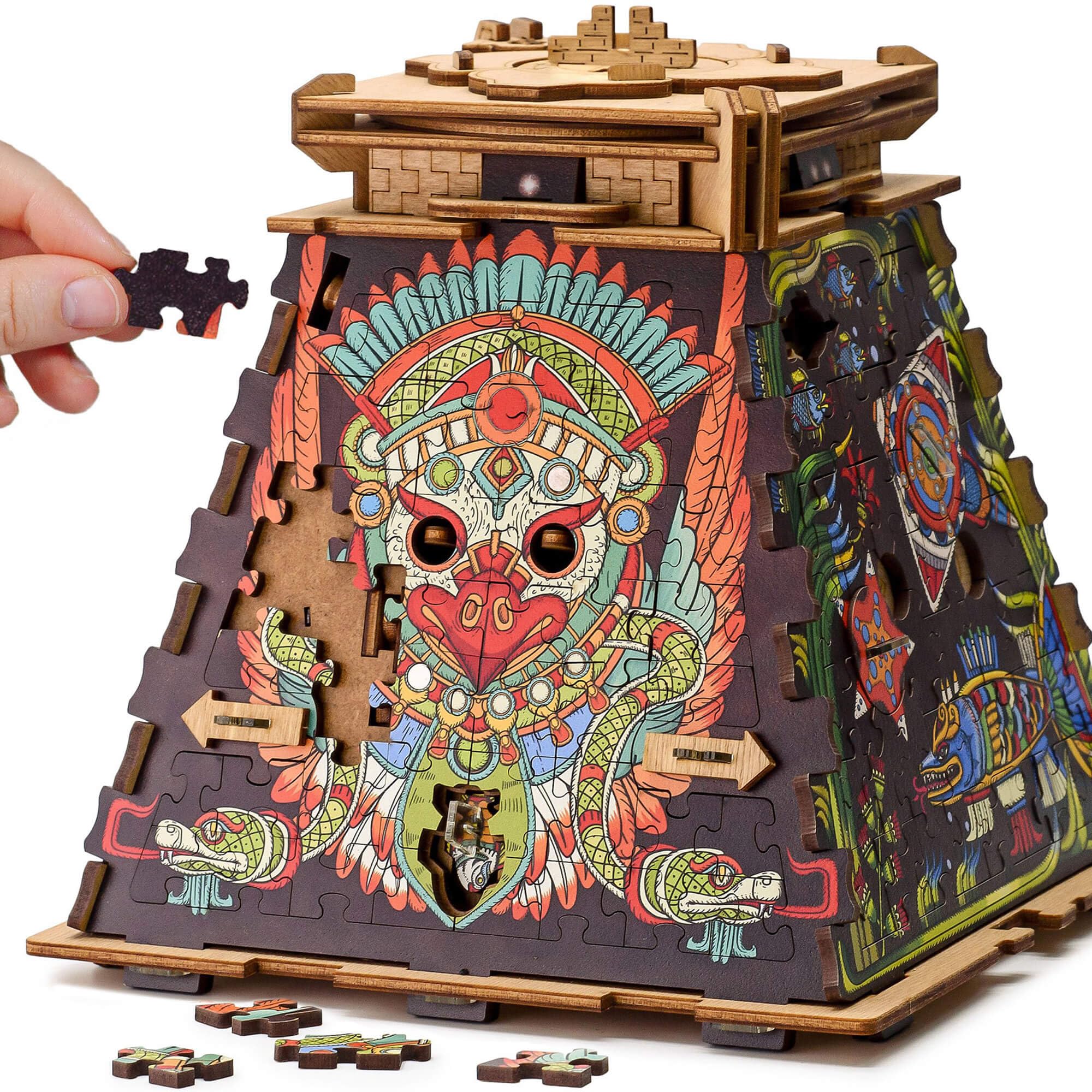 

CluePuzzle iDventure Wooden Puzzle Escape Game 4 Types Available Gift Hobby of the (200+ Pieces) & (Pyramid Sun)