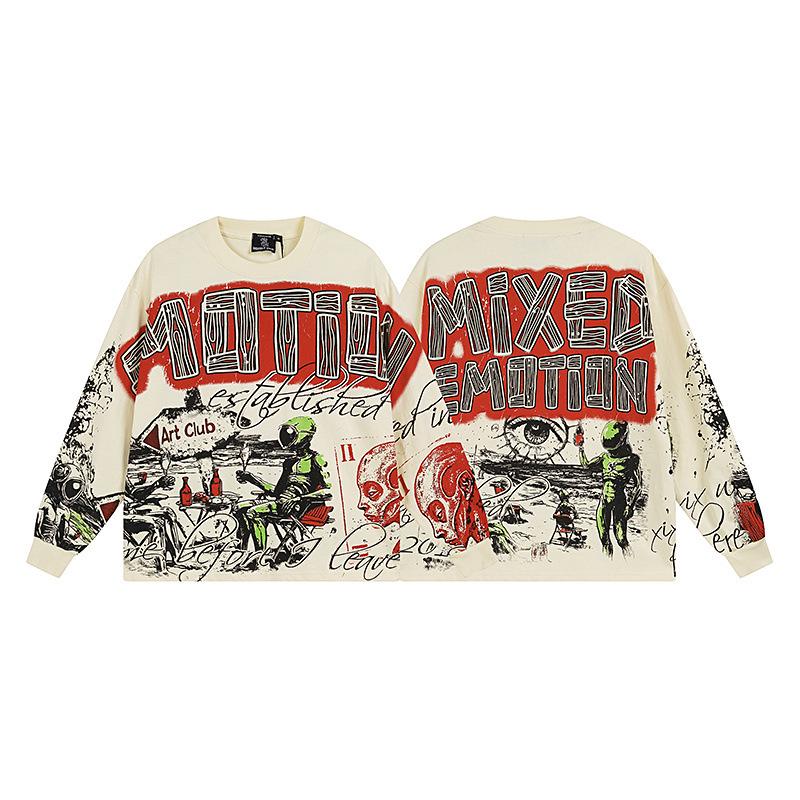 Unisex Rhinestone Zipper Hooded Cardigan & Sweatpants Set with Letter Print.
