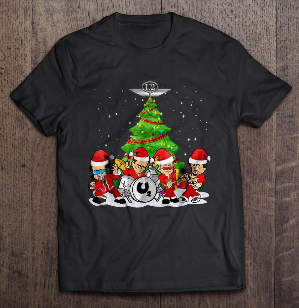 U2 Band Christmas Holiday  Full Size S-5XL Unisex T-Shirt XXXXL