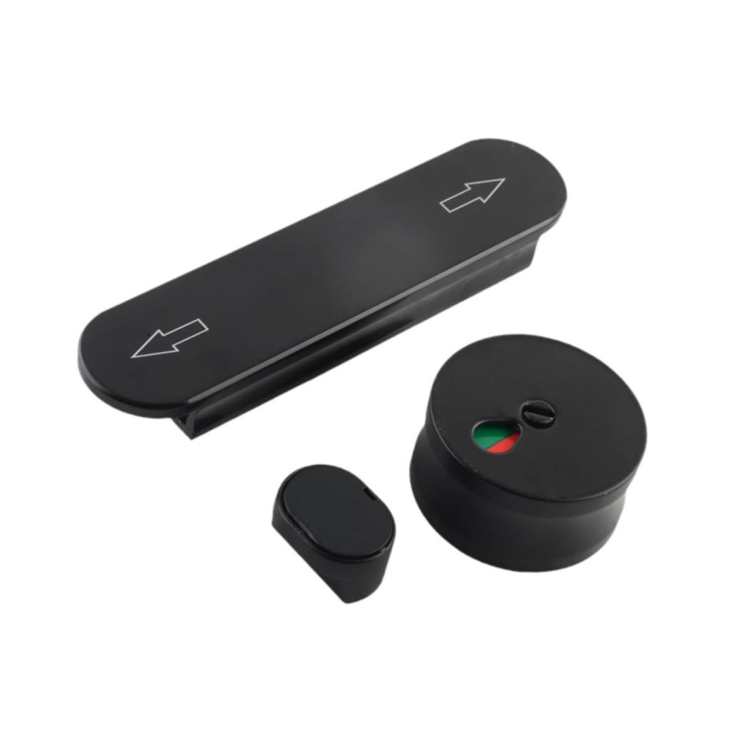 Quiet Push Lock Bathroom Sliding Door Bolt Zinc Alloy Partition Door Lock with Occupancy Indicator Easy Installation