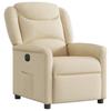 Electric Recliner Chair Cream Fabric