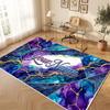 Decorative Artwork Theme Crystal Velvet Floor Rug Personalized Custom Name Text Warm Carpet Home Decoration