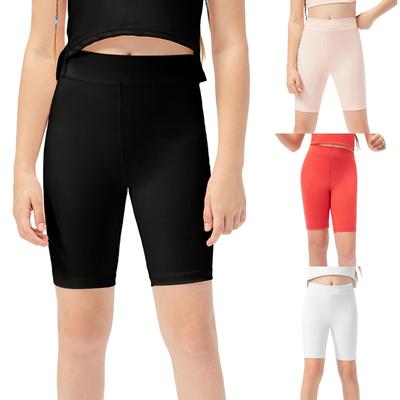 5-9 Years Kids Girls Half Length Legging Gymnastics Sports Shorts Elastic Quick Dry Yoga Shorts