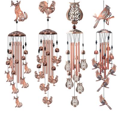 Wind Chime Metal and Iron Crafts Home Interior Garden Park Decoration Wolf Dog Wind Chime Pendant