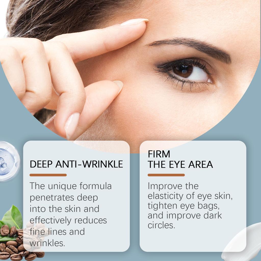 Crema hidratante para ojos, antiojeras, arrugas e hinchazón. Tratamiento hidratante antiedad para ojos.