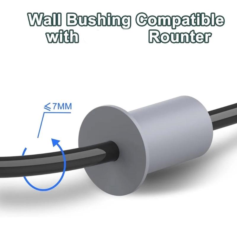 6Pcs Cable Routing Kits Furniture Wall Hole Bushing Cable Grommet Universals Cable Management Wire Organizers Easy Use