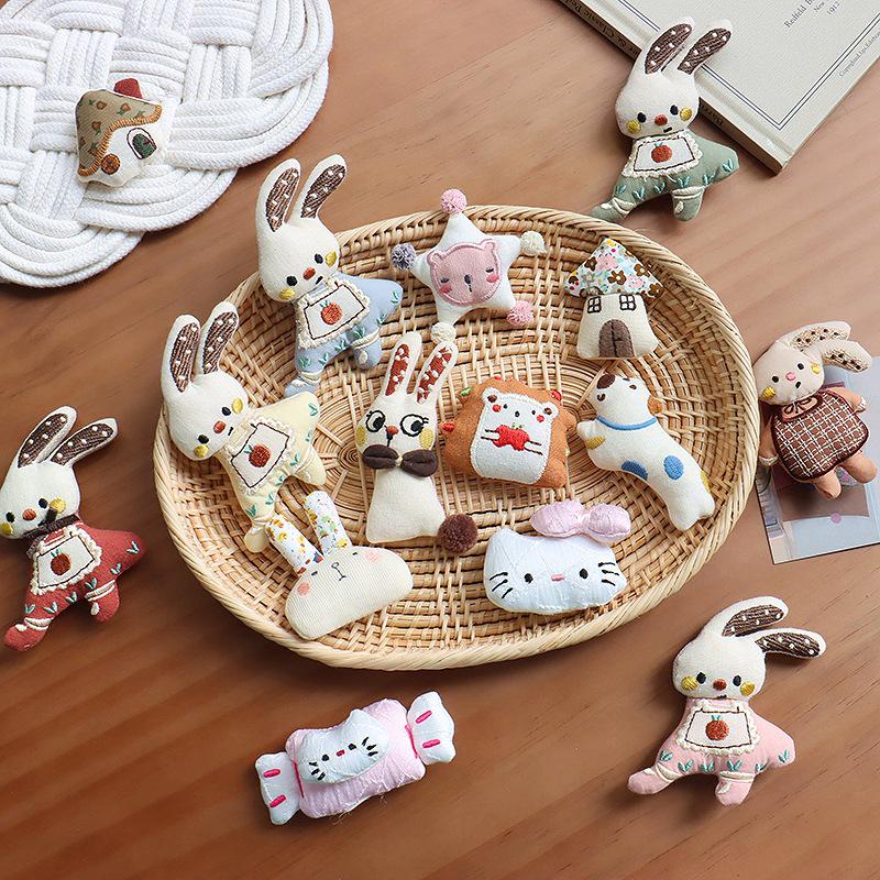 Korean Floral Rabbit & Cartoon Animal Hair Clip for Kids' Clothing Accessories