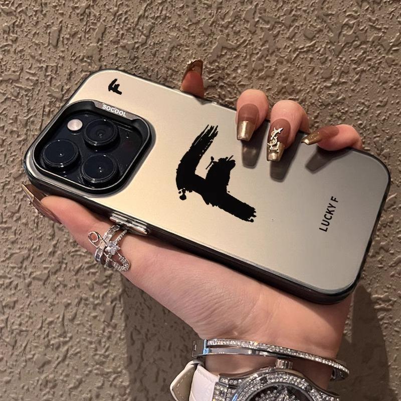Lucky Letter for Apple 16/15promax Mobile Phone Case iPhone 14 Color Silver 13 Creative 12 Personality 11