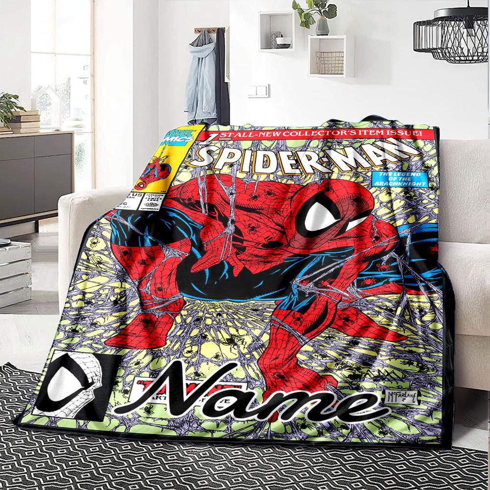 Custom Name Avengers: Infinity War flannel Blanket for Super Soft Cute Comfort Blanket for Travel Bedding Couch Sofa Blanket