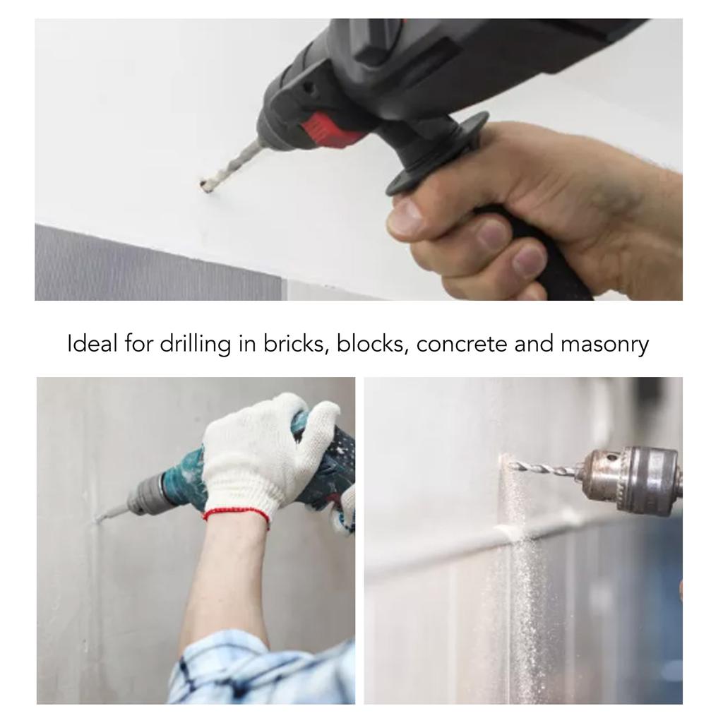 Masonry Drill Bits Carbide Good Strength  210mm Length Spiral 4 Slot High Hardness Rotary Hammer Drill Bit for Concrete