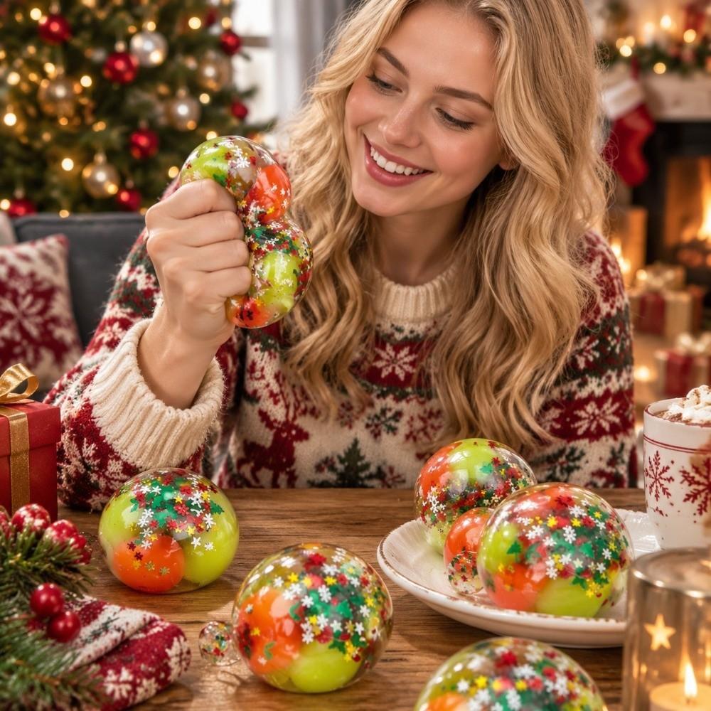 Creative Crispy Handmade Ball Anxiety Relief Christmas Squishy Toy TPR Fidget Toy Children's Gifts