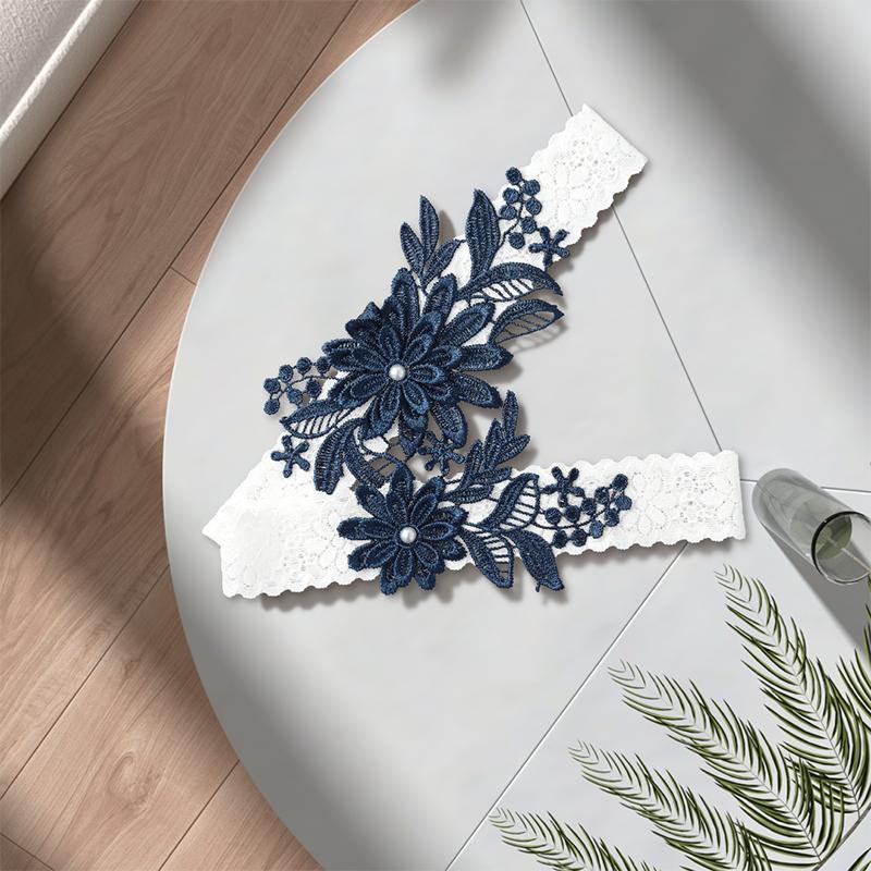 2 pezzi di giarrettiere da sposa europee americane, cintura in pizzo color caramella, stile occidentale, accessori per matrimoni, anelli elastici per le gambe da donna
