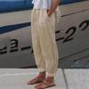 Cotton Linen Casual Pants With Pockets For Women Spring