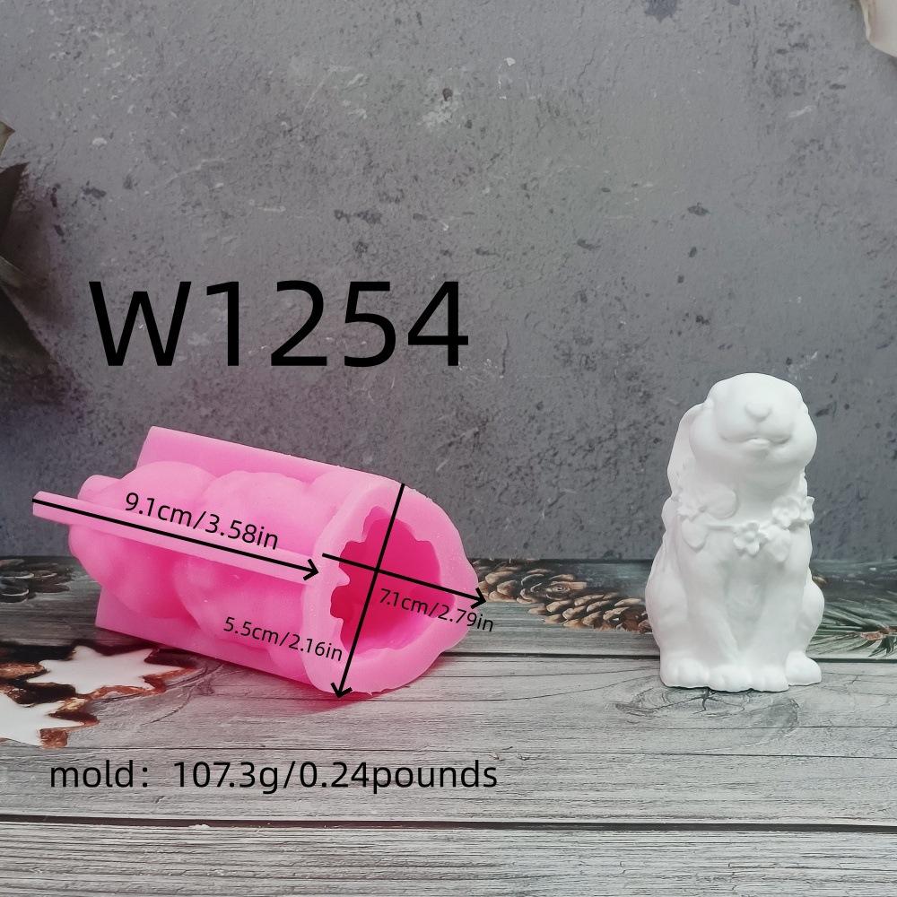Cute Rabbit Candle Silicone Mold Easter Bunny Aromatherapy Resin Mold DIY Handmade Candle Soap Making Home Craft Ornament Gifts