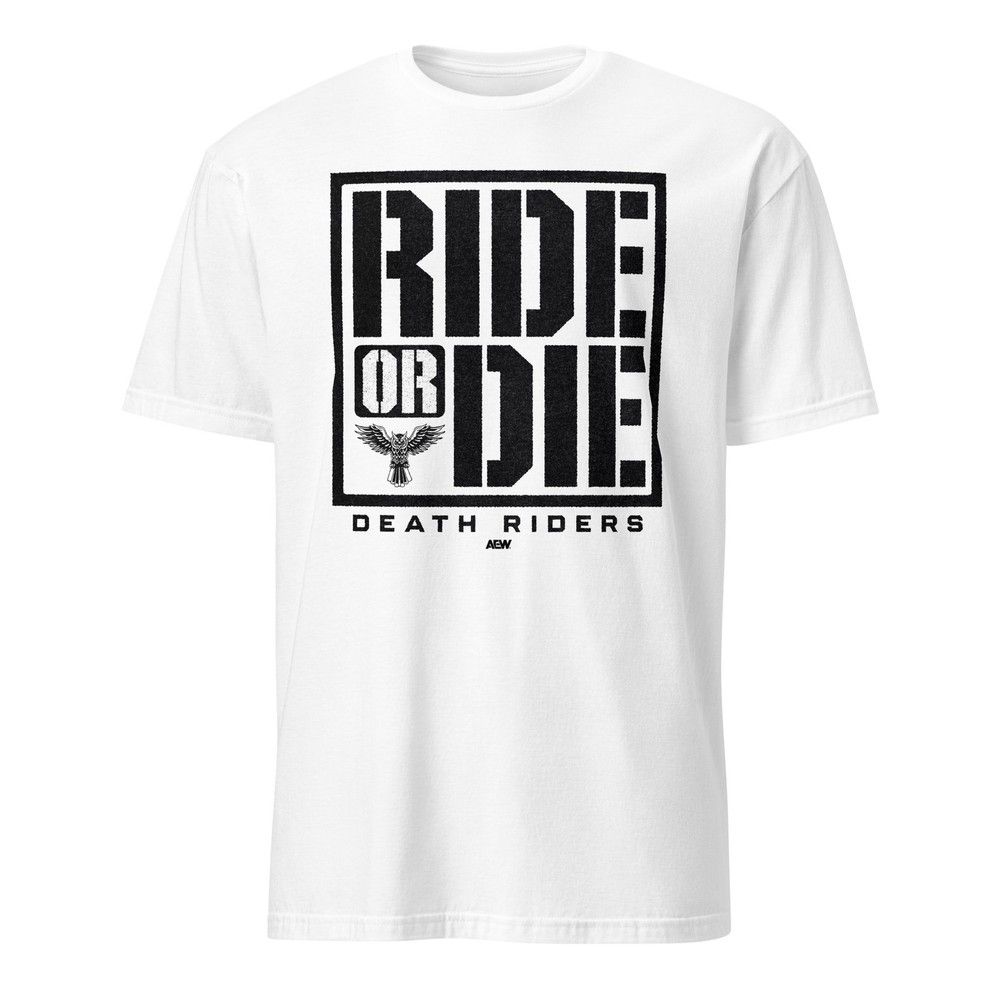 Camiseta Unisex Algodón Oversize Talla Grande Jinete de la Muerte Ride or DIE Camiseta Oficial AEW
