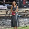 Summer New Style Beach Vacation Style Floral Polka Dot Halter Top Dress