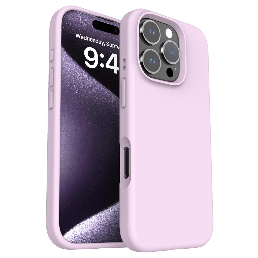 For iPhone 16 Pro Magnetic Case PC+Liquid Silicone Anti-Scratch Phone Cover