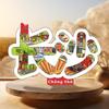 Changsha 3D Wooden Refrigerator Magnet - Hunan City Travel Souvenir