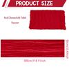 2pcs Red Cheesecloth Table Runner Boho For Baby Shower Wedding Party Birthday