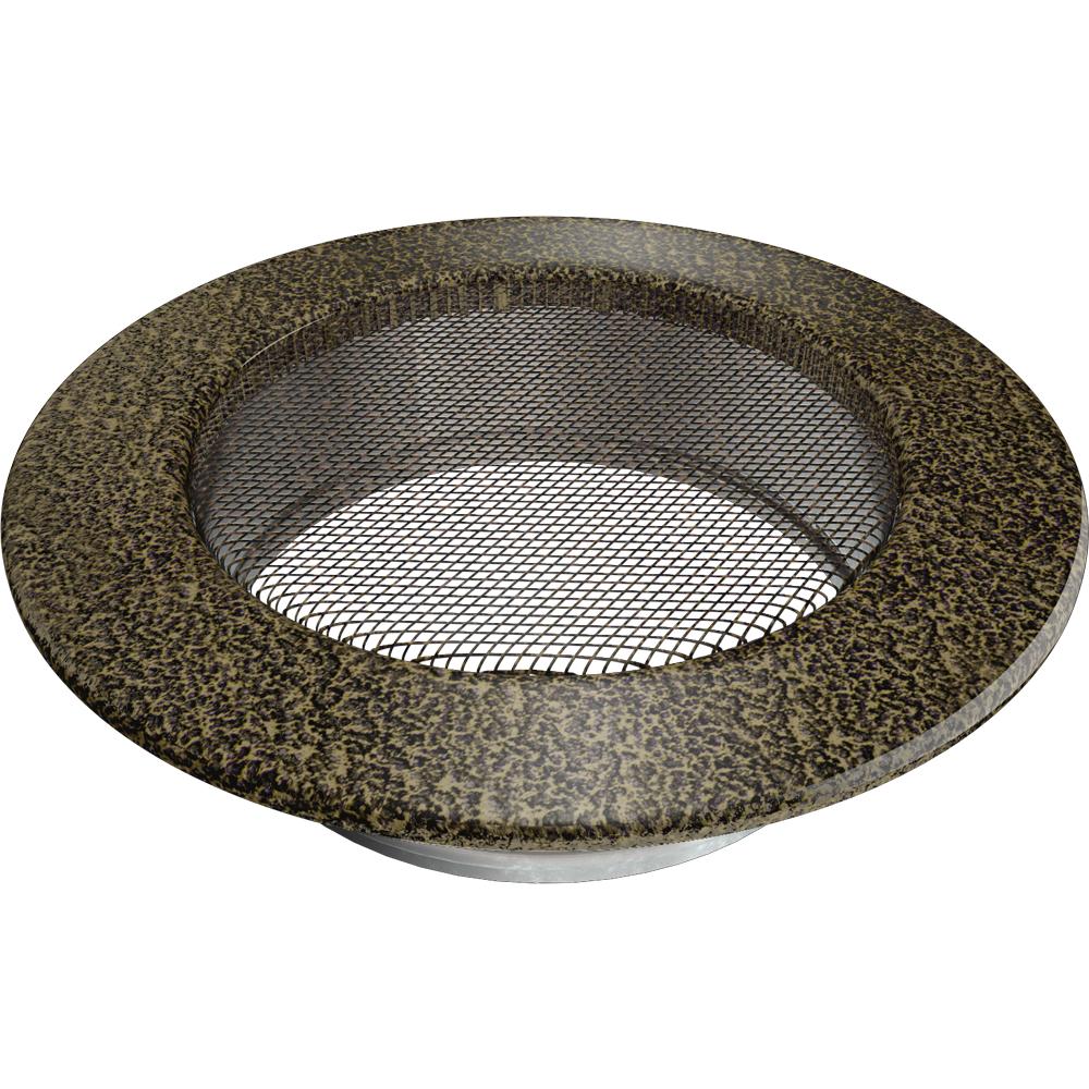 Vent Cover tondo Ø 125 nero e oro dorato/nero