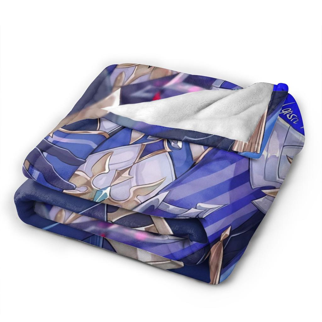 Lohen Game Wool Blanket Genshins Impacts Novelty Throw Blankets for Sofa Bedding Lounge 125*100cm Bedspread